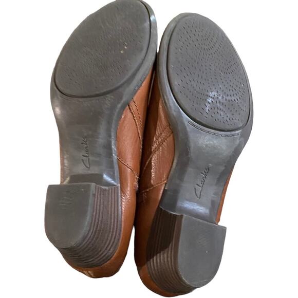 Clarks Womens Booties Size 8.5 Valarie Ashly Leather Strap ankle boots - Picture 5 of 7